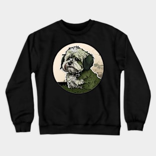 Havanese Camouflage Motif Crewneck Sweatshirt